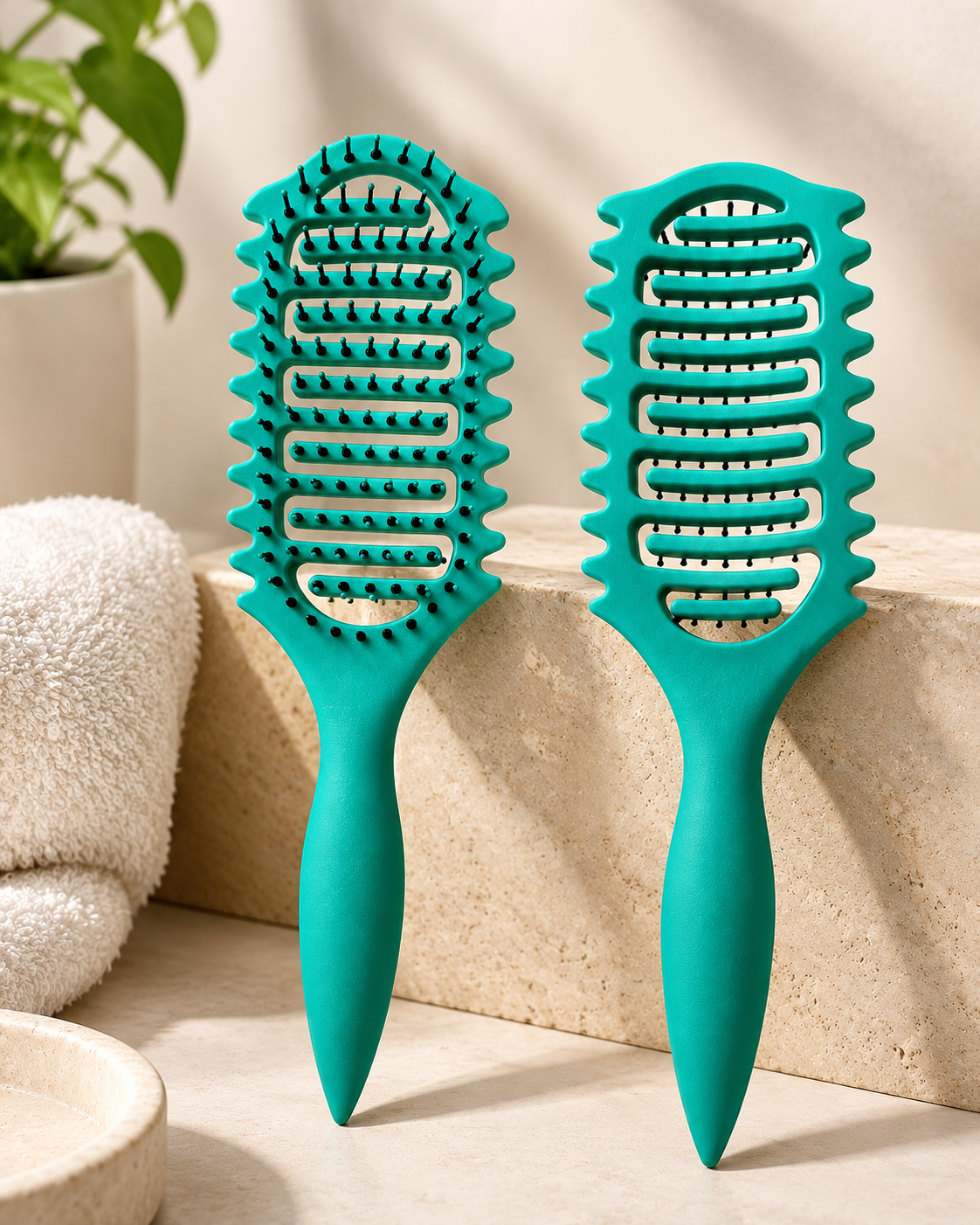 Escova Cava para Cabelo Encaracolado e Texturizado