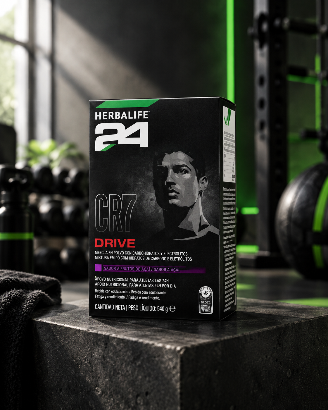 CR7 Drive Sabor Açaí - Herbalife (10 Saquetas × 27g)